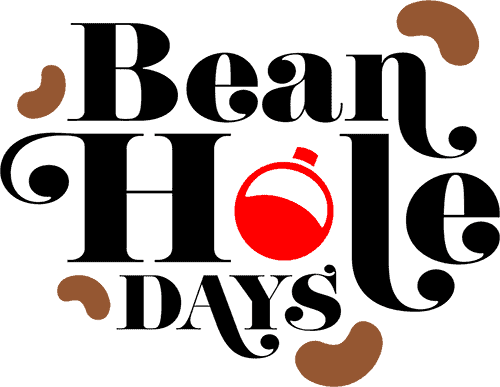 Bean Hole Days logo Black White and Red 500px Wide